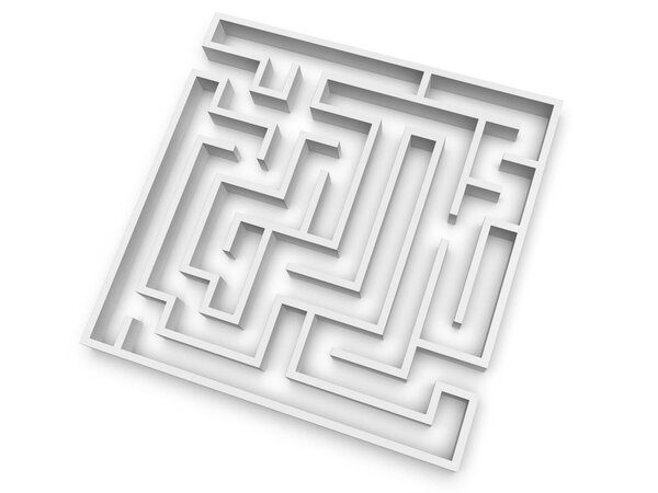 Maze isolated on white background