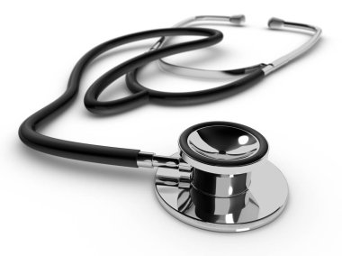 steteskop beyaz arkaplanda izole edildi.