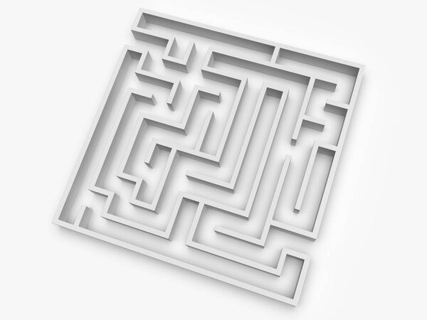 Maze isolated on white background