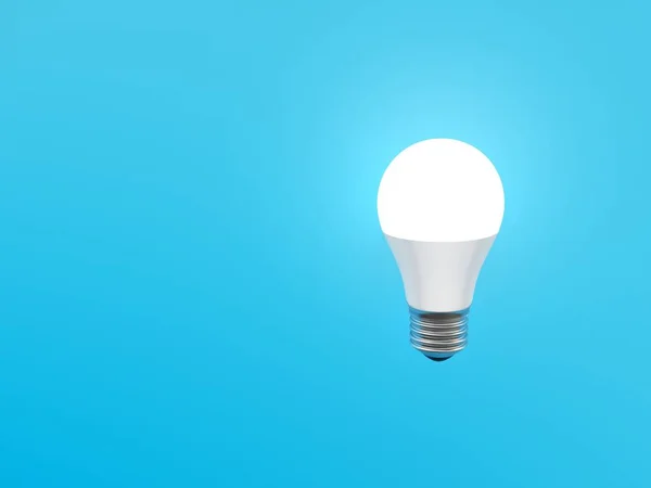 Light Bulb Blue Background — Stock Photo, Image