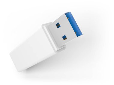 Beyaz arka plan üzerinde izole Usb birden parlamak götürmek. Tükenmezkalem götürmek. Birden parlamak sopa.