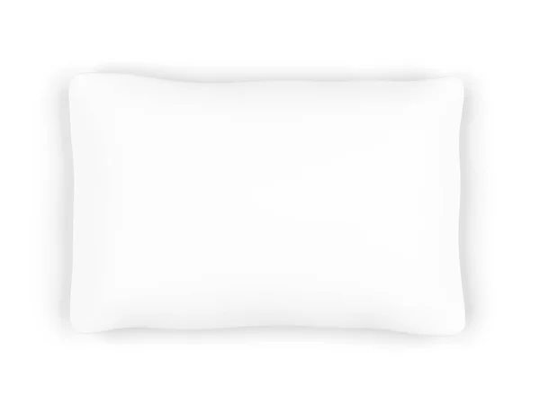 Poduszka Prostokąt Biały Białym Tle Pojedynczy Obiekt — Zdjęcie stockowe