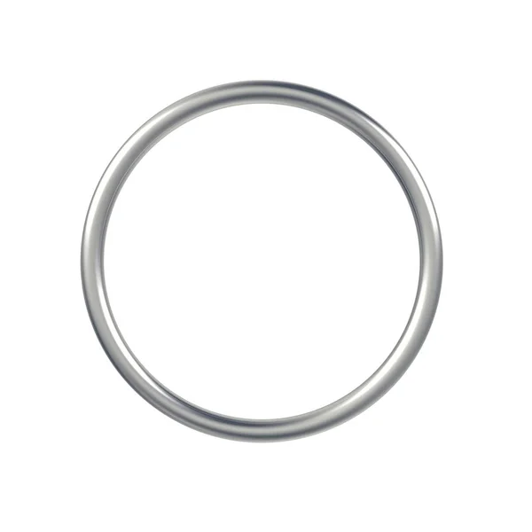 Metalen Ring Geïsoleerd Witte Achtergrond Illustratie — Stockfoto