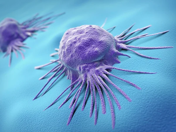 Καρκινοκύτταρο Βιολέτα Και Μπλε Χρώμα Εικονογράφηση — Φωτογραφία Αρχείου