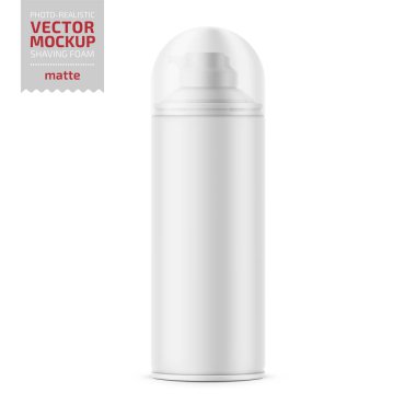 Beyaz mat teneke kutu için traş köpüğü.