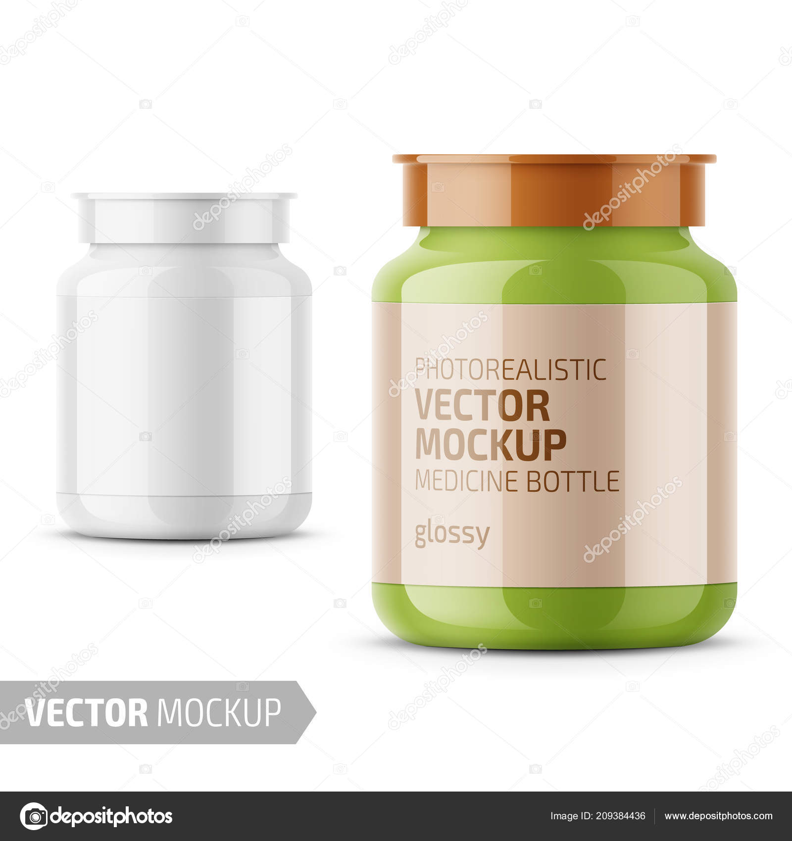Download White Glossy Medicine Bottle Snap Lid Tablets Pills Drugs Photo Vector Image By C Gruffi Vector Stock 209384436