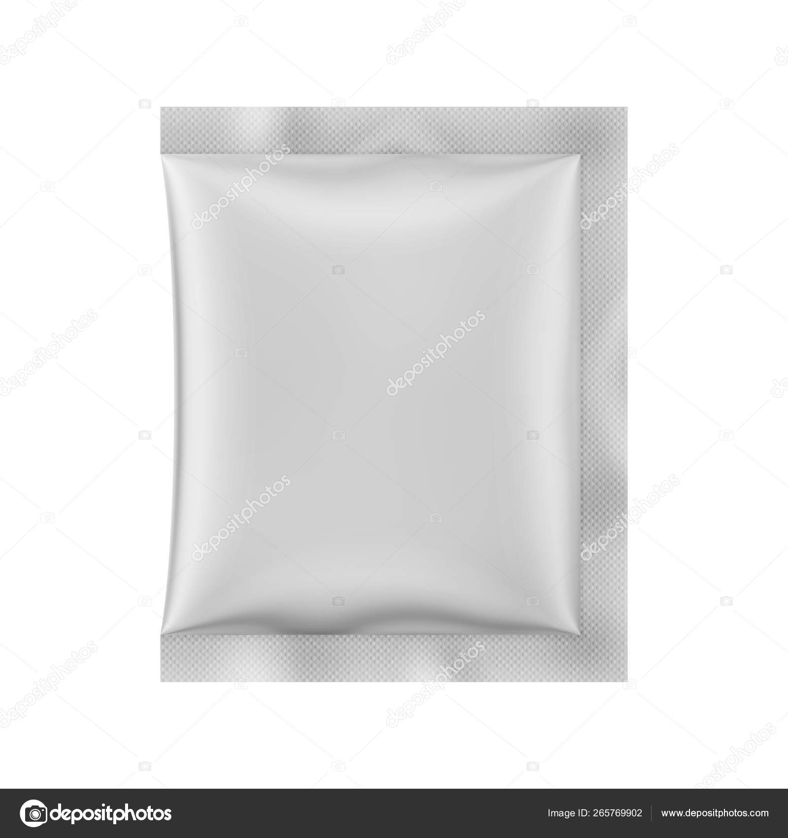 Download White Matte Paper Sachet Vector 3d Illustration Stock Vector C Gruffi 265769902 PSD Mockup Templates