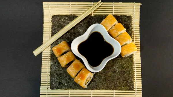 Suşi bir tabak yemek Asya Japonya