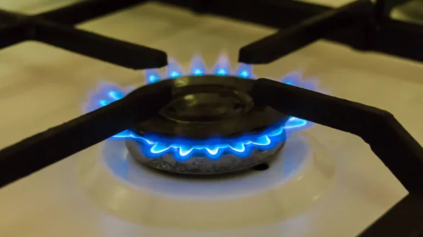 Gas Stove Burning Gas — Stock Photo, Image