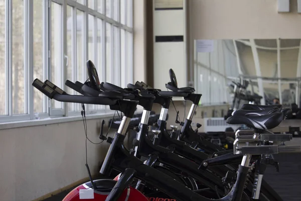 Kant Kyrgyzstan March 2019 Row Training Exercise Bikes Detail Healthy — Stok fotoğraf