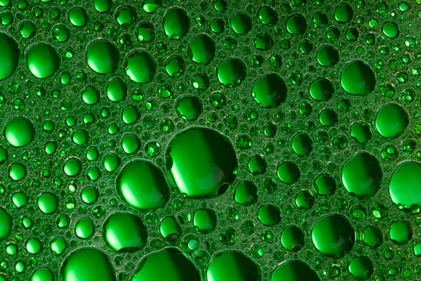 Abstract Green Water Bubbles Background Oil Water Close — Stock Photo, Image
