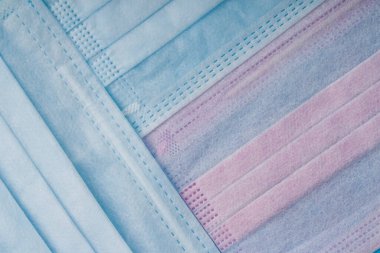 Mavi Tıbbi Koruyucu Maske Dokusunun soyut bir geçmişi var. Wuhan Coronavirus, 2019-nCoV konsepti