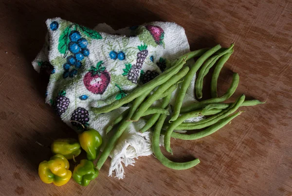 yeşil fasulye ve, fasulye, doğal, domates ve clili diyet, vejetaryen