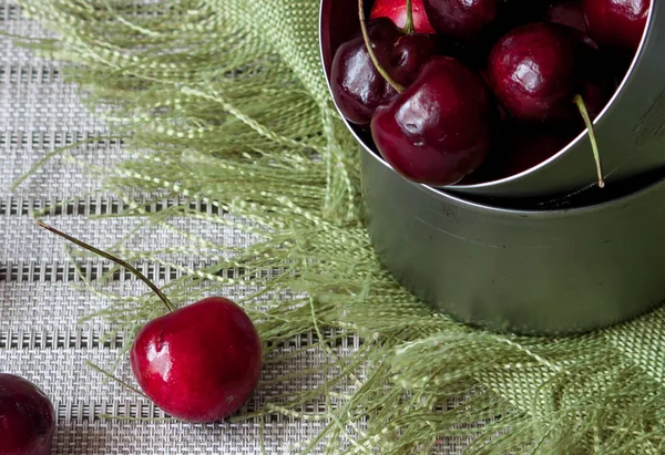 Cerises Rouges Dans Différentes Présentations — Photo