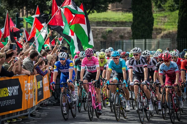 Roma Italia Mai 2018 Grupul Bicicliști Profesioniști Chris Froome Tricou — Fotografie, imagine de stoc