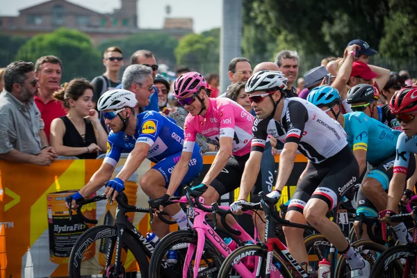 Roma Italia Mayo 2018 Grupo Ciclistas Profesionales Con Chris Froome — Foto de Stock