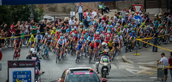 Roma Italia Mayo 2018 Grupo Ciclistas Profesionales Las Calles Roma — Foto de Stock