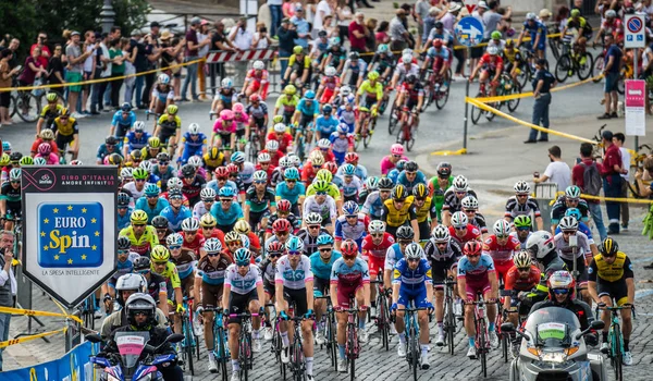 Roma Italie Mai 2018 Groupe Cyclistes Professionnels Dans Les Rues — Photo