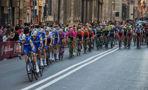 Roma Italia Mayo 2018 Grupo Ciclistas Profesionales Las Calles Roma — Foto de Stock