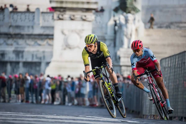 Roma Italia Mayo 2018 Grupo Ciclistas Profesionales Las Calles Roma — Foto de Stock