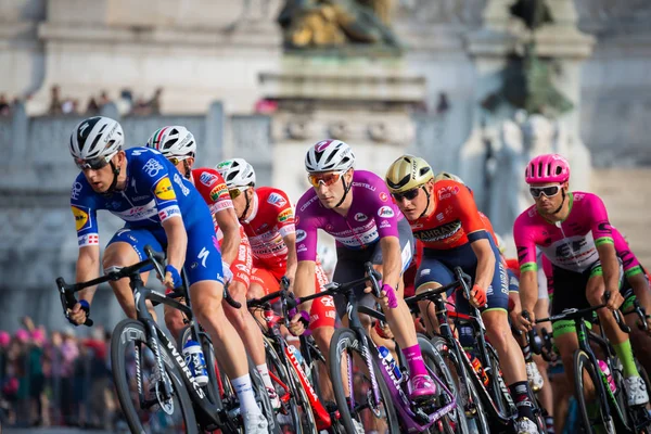 Roma Olaszország Május 2018 Csoport Profi Kerékpárosok Utolsó Szakaszban 101 — Stock Fotó