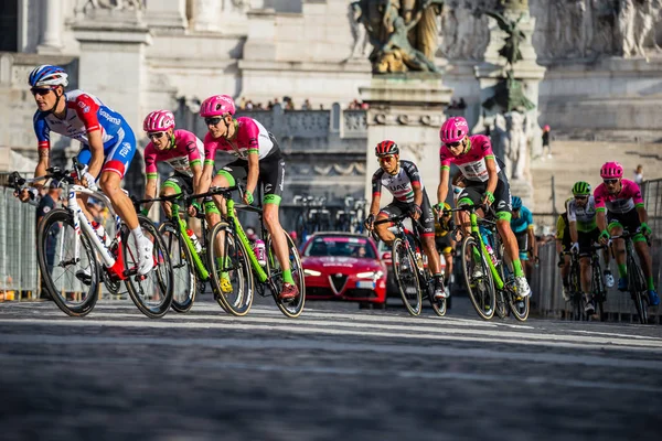 Roma Olaszország Május 2018 Csoport Profi Kerékpárosok Utolsó Szakaszban 101 — Stock Fotó