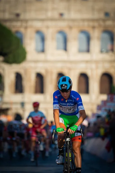 Roma Italia Mayo 2018 Grupo Ciclistas Profesionales Muy Cansados Pasan — Foto de Stock