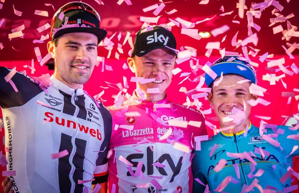 Roma Italy May 2018 Chris Froome Tom Dumoulin Miguel Angel — Stock Photo, Image