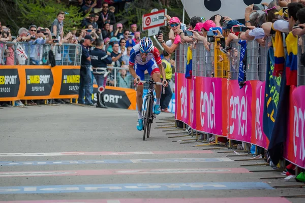 Bardonecchia Italy May 2018 Professional Cyclist Thibaut Pinot Passes Finish — Stock Photo, Image