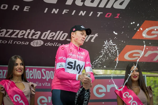 Bardonecchia Italia Mayo 2018 Chris Froome Sky Team Camiseta Rosa — Foto de Stock