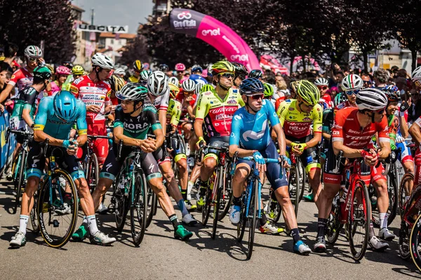 Abbiategrasso Italy May 2018 Professional Cyclists First Line Waiting Start — Stock Photo, Image