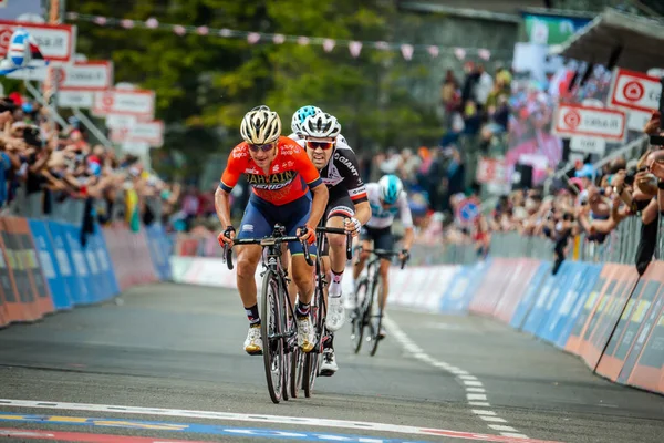 Prato Nevoso Italia Mayo 2018 Ciclista Profesional Pozzovivo Pasa Línea — Foto de Stock