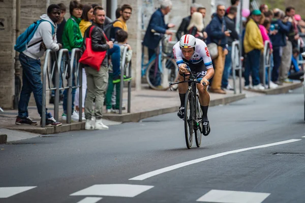 Trente Italie Mai 2018 Cycliste Professionnel Lors Étape Contre Montre — Photo