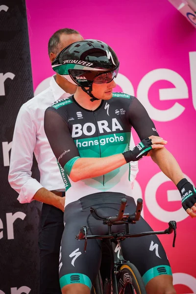 Trente Italie Mai 2018 Cycliste Professionnel Bora Hansgrohe Team Prêt — Photo
