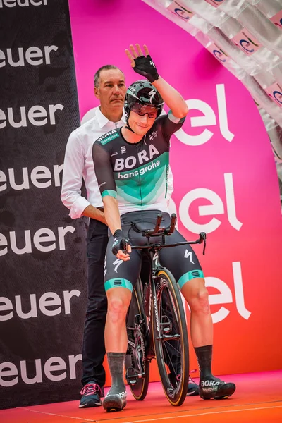 Trento Italien Mai 2018 Radprofi Team Bora Hansgrohe Bereit Für — Stockfoto