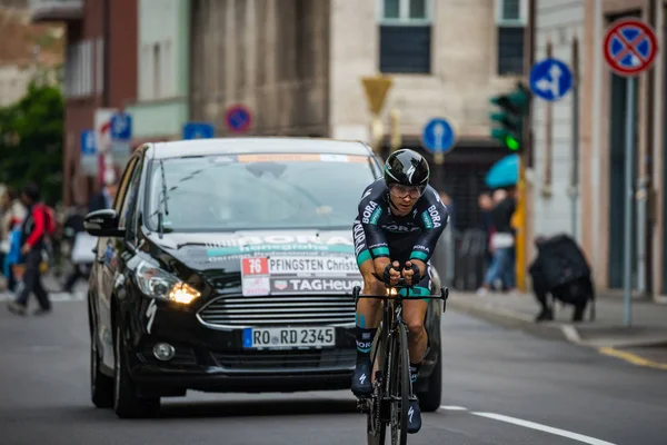 Trento Italien Maj 2018 Proffscyklist Bora Hansgrohe Team Tiden Rättegångsskedet — Stockfoto