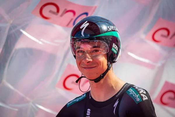 Werona Włochy Czerwca 2019 Davide Formolo Bora Zespół Hansgrohe Skoncentrowany — Zdjęcie stockowe