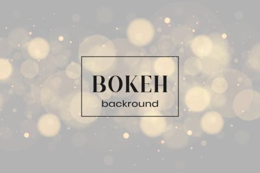 Bokeh Arkaplan Resim Şablonu Tasarımı. Altın bokeh. Vektör Eps 10