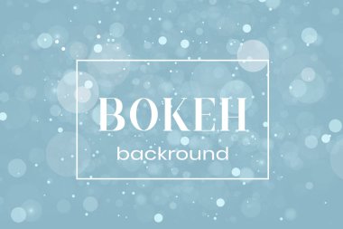 Mavi Bokeh Arkaplan Resim Şablonu Tasarımı. Vektör Eps 10