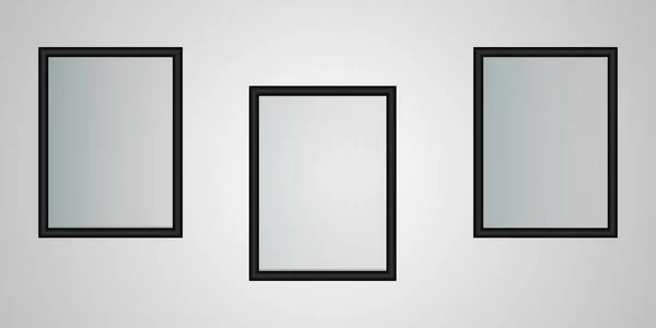 收集在白色背景上隔离阴影效果的矢量空相框 为您的图像设置不同的照片尺寸 — 图库矢量图片