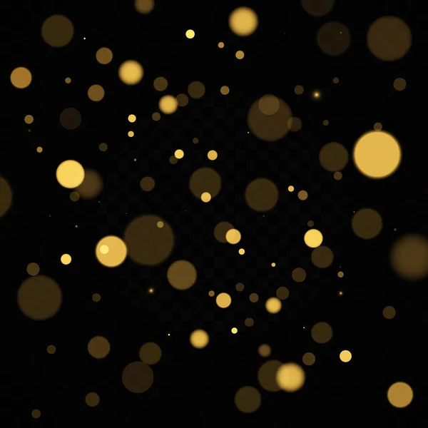 テクスチャの背景抽象的な黒と金のグリッターとクリスマスダスト白のためのエレガントな スパークリング魔法の塵粒子魔法の概念ボケ効果を持つ抽象的な背景 ベクトル — ストックベクタ