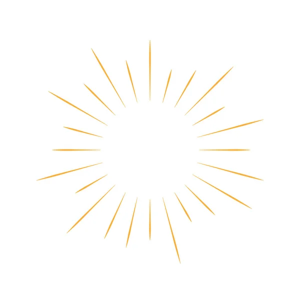 Sunburst Sunshine Rays Vintage Style Light Rays Radial Sunbeam Decoration — Stock Vector