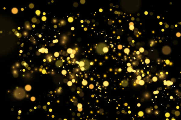 Abstrakter Vektorhintergrund Mit Goldenem Glanz Glänzend Defokussierte Goldene Bokeh Lichter — Stockvektor