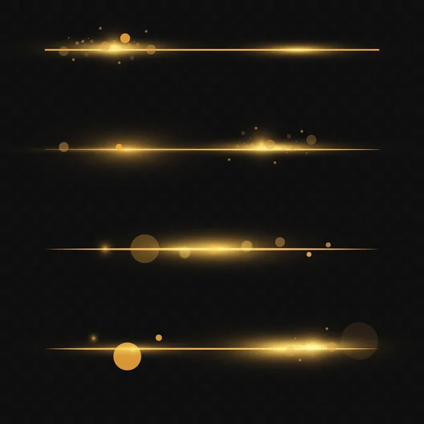 Lignes Avec Étoiles Scintillements Isolés Sur Fond Transparent Fond Lumineux — Image vectorielle