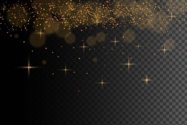 Parlak, soyut, parlayan bokeh ışıkları. Işığın bokeh etkisi şeffaf bir arkaplanda izole edilir. Şenlikli mor ve altın renkli arka plan. Noel konsepti