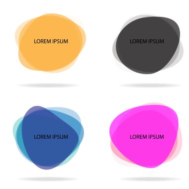 Kampanya veya poster için Dairesel Düz Geometrik Şekil, metin lorem ipsum pankartı