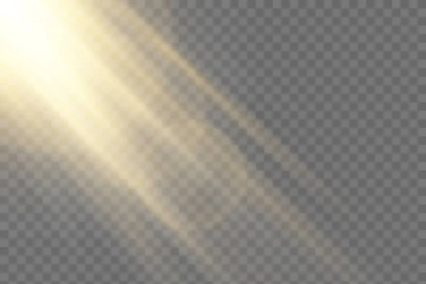 Vektör Şeffaf Güneş Işığı Özel Lens Flaş Efekti Güneş Merceği — Stok Vektör