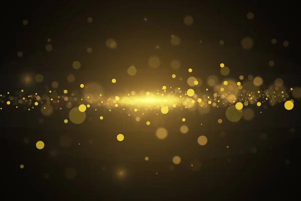 Gouden Vonken Geïsoleerd Vector Gloeiende Sterren Lenzen Flares Sparkles Template — Stockvector