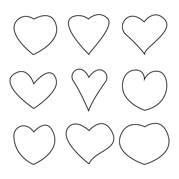 Vektor Herzsymbole Symbol Der Vollkommenen Liebe Valentinstag Abzeichen Emblem Isoliert — Stockvektor