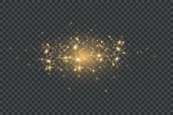 Пыль Искры Золотые Звезды Сияют Особым Светом — стоковый вектор